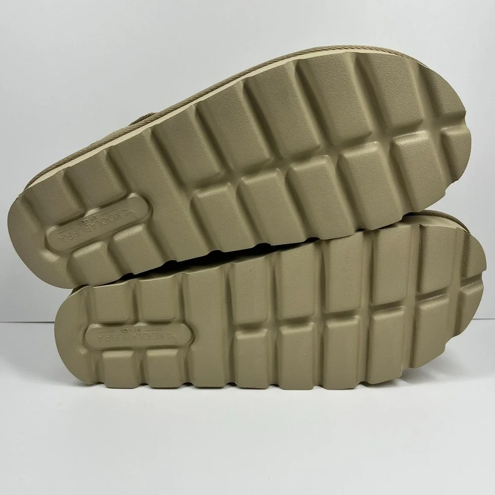 Koolaburra by UGG Tizz Platform Sandals Women's 11 Adjustable Desert Stone Suede